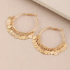 golden sequins metal tassel hoop earrings temperament earrings for women jewelry gift - Image 3