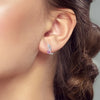 Butterfly Hoop Earrings with Colorful Cubic Zirconia - Image 28