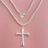 Silver Necklace Width 4mm/6MM Buddha Bead Chain Cross Pendant Chain for Women Men Jewelry - Image 3