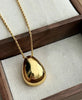 Modern Jewelry Simple Delicate Design Smooth Metal Teardrop Pendant Necklace For Women Female Party Gift - Image 6