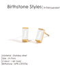 Stainless Steel Gold-Plated Colorful Birthstone Earrings Rhinestone Jewelry Gifts - Image 13