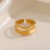 Stainless Steel Rings Double-Deck Punk Vintage Adjustable Open Rings for Women Men Jewelry Weddings Gift - Image 5