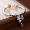 Silver Bracelet Red Persimmon Beaded Elastic Lucky Good For Woman Girl Jewelry Gift - Image 24
