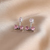 Charm Silver Moon Flower Snowflake Colorful Love Earrings, Suitable for European Women's Valentine's Day Jewelry Gifts - Image 9