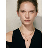 Stainless Steel Double Layer Chain Overlay Necklace Drop Beads Daily Arrivals Jewelry - Image 3