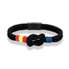 Men Women Spain Flag Double Strand Nautical Rope Bracelet Brushed Black Stainless Steel Magnet Buckle Accessories - Image 5
