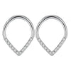 Hinged Heart Nose Hoop in 8 mm or 10 mm Sizes with Gold-Tone or Silver-Tone Choices - Image 15
