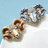 Strong Goat Brooches For Women Men 2-color Enamel Rhinestone Year Of the Goat Animal Party Brooch Pins Year Gifts - Image 3