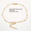 Stainless Steel Chain Anklet in Gold-Tone with 22 cm or 22.8 cm Length - Image 10