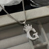 26 Letters A-Z Zircon Crown Pendant Necklace for Women Men Punk Initial Alphabet Necklaces Hip Hop Choker Chain Jewelry - Image 10