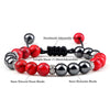 Hematite and Stone Bead Stretch Bracelet with 8 mm Beads in Multiple Colors - Image 6