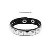 Black Leather Goth Square Washer Rivet Bracelet Cuff Wristband Gothic Punk Bracelets For Armbands Men Women - Image 8