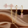 3PCS Stainless Steel 12 Constellation Birthstone Earrings Set for Woman Cartilage Piercing Earrings Jewelry - Image 30