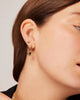 Women Heart Pendant Earrings Lady Gold Plated Charm Huggie Hoops Earring With Silver Post Jewelry - Image 3