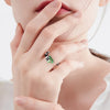 Silver Cube Zirconia Snake Ring Women Open Adjustable CZ Finger Ring Party Jewelry Necklace Clover Charm Love - Image 4