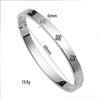 Stainless Steel CZ Bangle Bracelet for Women Silver Plated Clover Open Cuff Bangles No Fade Jewelry - Image 11