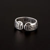 Retro Six Word Admonition Ring For Men Punk Gothic Rock Hiphop Open Ring Unisex Accessories Handmade Jewelry Gift - Image 2
