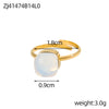 Stainless Steel Colorful Double White Black Square Stone Drop Earring Gold Plated Earrings For Women Jewelry - Image 7
