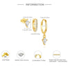 3PCS Unique Cubic Zircons Star Dangly Hoop Earrings Set for Women Tiny Stud Ear Cartilage Piercing 3 Holes Mismatched Jewelry - Image 5