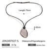 Geometric Pendant Necklace with Wax Cord and Metal Finish Options - Image 13