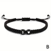 Handmade A-Z 26 Letter Heart Bracelet Woven Baided Rope Women Men Initials Name Adjustable Bangle Couple Lover Friends Jewelry - Image 21