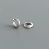 Silver Minimalist Matte Gothic Unisex Huggies Ear Hoop Earrings for Women Men Piercing Ear Buckle Jewelry - Image 8