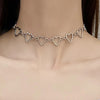 Hollow Korean Sweet Cute Love Statement Heart Chain Collar Jewelry Choker Necklace for Girlfriend Women Gift Cosplay - Image 1