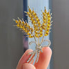 Crystal Ear of Wheat Brooches For Women Men Beautiful Rhinestone Plant Brooch Pin Casual Party Accessories Jewelry Gift - Image 10