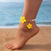 Faux Pearl Chic Flower Pendant Anklet for Women Delicate Forel 3D Flower Foot Chain Party Vocation Jewelry Gifts - Image 7