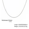 Round Snake Chain Necklace in Stainless Steel 0.9mm to 2mm - Image 12