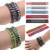 Purple Goth Bracelets For Women Punk Boho Emo Spike Rivets PU Leather Charm Bracelet Cuff Bangles Festival Jewelry Party Gifts - Image 1