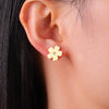 Cute Flower Sakura Stud Earrings for Women Stainless Steel Piercing Earrings Jewelry Birthday Valentine Gift - Image 2