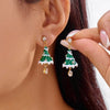 Christmas Tree Zircon Crystal Star Silver Color Earrings Stud Dangle Xmas Jewelry Women Party Gift - Image 32