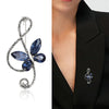 Rhinestone Butterfly Pins for Women Unisex Shiny Glass Musical Note Brooches Event Party Backpack Decoration Clothes Accessories - Image 2