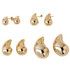 Exaggerated Metal Glossy Waterdrop Dangle Earrings for Women Lightweight Hollow Thick Teardrop Chunky Hoops Jewelry - Image 6