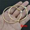 Large Circle Clip-On Earrings with Metallic Finish - Image 24
