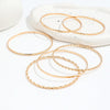 6Pcs/Set Simple Gold Color Multilayer Bracelets Set For Women Twist Smooth Surface Bangle Jewelry Party Gift - Image 6