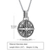 North Star Men Necklace,Stainless Steel Compass Pendant,Mens Jewelry, Coin Form Handmade Necklace - Image 6