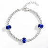 Light Silver Bright Oval Fire Zircon Women's Bracelet - Image 12