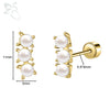 ZS 2pcs/lot Flower Shaped Stud Earrings 316L Stainless Steel Ear Studs Crystal Pearl Cartilage Earring Heart Ear Piercings 20G - Image 12