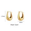 Dream Anti-allergenic Gold Plated Stainless Steel Hoop Earrings For Women Oversize Small Loop Earring - Image 21