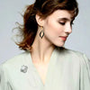 SINLEERY Charm White Black Enamel Earrings For Women Gold Color Leaf Drop Earrings Female  Jewelry ES524