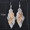 SINLEERY Charm White Black Enamel Earrings For Women Gold Color Leaf Drop Earrings Female  Jewelry ES524