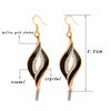 SINLEERY Charm White Black Enamel Earrings For Women Gold Color Leaf Drop Earrings Female  Jewelry ES524