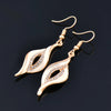 SINLEERY Charm White Black Enamel Earrings For Women Gold Color Leaf Drop Earrings Female  Jewelry ES524