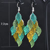 SINLEERY Charm White Black Enamel Earrings For Women Gold Color Leaf Drop Earrings Female  Jewelry ES524