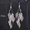 SINLEERY Charm White Black Enamel Earrings For Women Gold Color Leaf Drop Earrings Female  Jewelry ES524