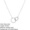 SUNIBI  Stainless Steel Necklace for Woman Personality Infinity Cross Pendant Gold Color Necklaces on Neck Women Jewelry