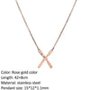 SUNIBI  Stainless Steel Necklace for Woman Personality Infinity Cross Pendant Gold Color Necklaces on Neck Women Jewelry