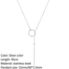 SUNIBI  Stainless Steel Necklace for Woman Personality Infinity Cross Pendant Gold Color Necklaces on Neck Women Jewelry